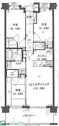 アンビシャス久米川 3LDKの間取図画像