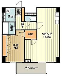 アーバンスタイル立川 1LDKの間取図画像