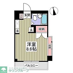 アーバンハイム小平 ワンルームの間取図画像