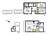 区画図：建物プラン例(C区画)4LDK、土地価格7455万円、土地面積133.04m2、建物価格3025万円、建物面積105.98m2