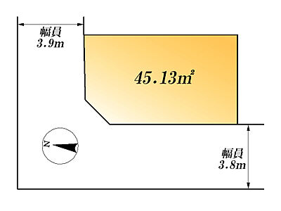 区画図： 区画図　土地価格6180万円、土地面積45.13m2