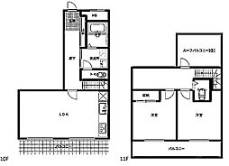 東京メトロ有楽町線 江戸川橋駅 徒歩3分の賃貸マンション 10階2LDKの間取り