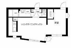 東京メトロ南北線 東大前駅 徒歩7分の賃貸マンション 1階1LDKの間取り