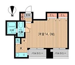 東京メトロ半蔵門線 神保町駅 徒歩2分の賃貸マンション 11階ワンルームの間取り