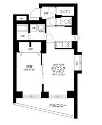 東京メトロ東西線 神楽坂駅 徒歩6分の賃貸マンション 2階1LDKの間取り