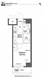 東京メトロ丸ノ内線 茗荷谷駅 徒歩8分の賃貸マンション 10階1Kの間取り