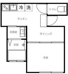 東京メトロ南北線 後楽園駅 徒歩10分の賃貸アパート 2階1DKの間取り