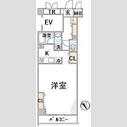 東京メトロ有楽町線 江戸川橋駅 徒歩2分の賃貸マンション 2階ワンルームの間取り