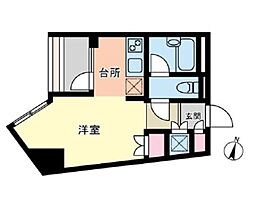 B-LOT小石川レジデンス 1Kの間取図画像