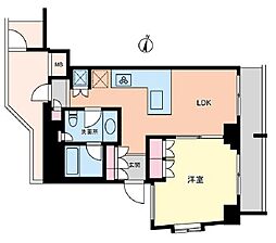東京メトロ南北線 後楽園駅 徒歩5分の賃貸マンション 7階1LDKの間取り