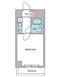 キャメロット 1Kの間取図画像