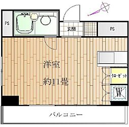 ハッピー本郷 ワンルームの間取図画像