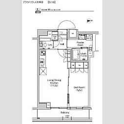 プラウドフラット外神田 1LDKの間取図画像
