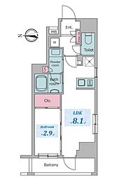 レジディア御茶ノ水3 1LDKの間取図画像
