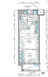 パークアクシス文京本郷 1LDKの間取図画像