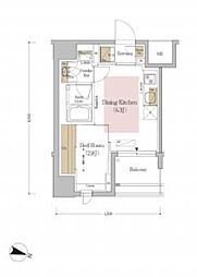 Urbanex文京本郷 1DKの間取図画像