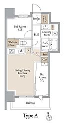 JMF-Residence浅草橋三丁目 2LDKの間取図画像