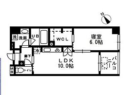 レジディア日本橋浜町 1LDKの間取図画像