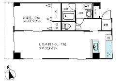 湯島台レジデンス 1LDKの間取図画像