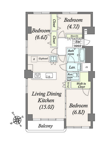 間取り シャトー代官山 2階/-
