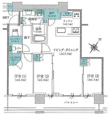 3LDK 間取り