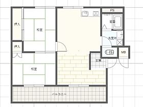 モアークレスト飾磨  ｜ 兵庫県姫路市飾磨区下野田２丁目（賃貸マンション2LDK・2階・58.00㎡） その2