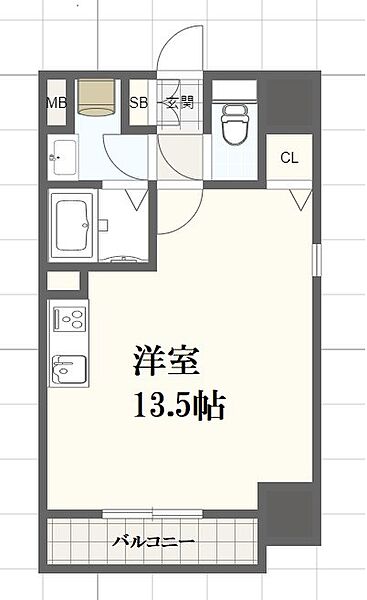 レジデンスh忍町 ｜兵庫県姫路市忍町(賃貸マンション1R・6階・32.43㎡)の写真 その2