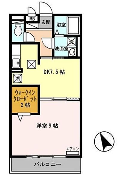 セジュール亀山　A棟 ｜兵庫県姫路市亀山(賃貸アパート1DK・3階・41.95㎡)の写真 その2