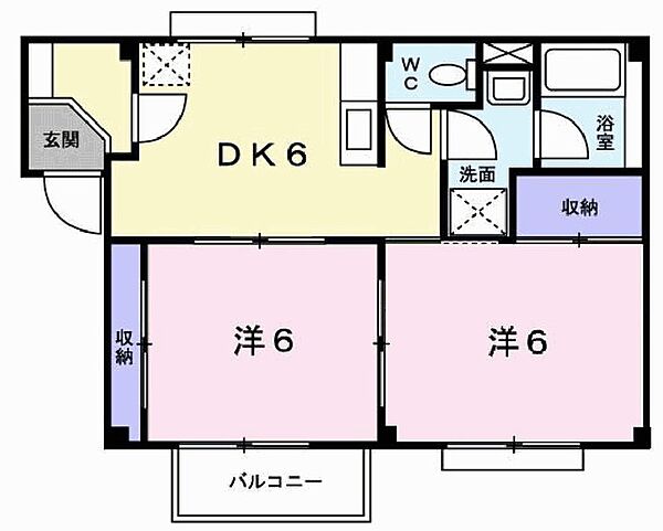 兵庫県加古川市加古川町南備後(賃貸アパート2DK・1階・41.66㎡)の写真 その2