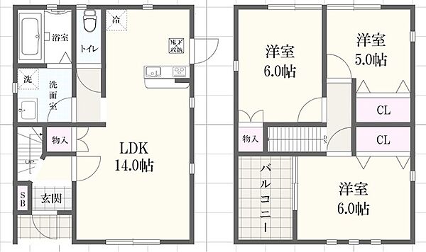 ソレアードフォン御立 ｜兵庫県姫路市御立中４丁目(賃貸一戸建3LDK・--・72.87㎡)の写真 その2