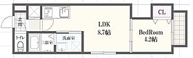 （仮称）F asecia fougere  ｜ 兵庫県姫路市幸町（賃貸アパート1LDK・2階・30.74㎡） その2