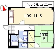 船場スカイハイツ  ｜ 兵庫県姫路市船丘町（賃貸マンション1LDK・6階・42.21㎡） その2