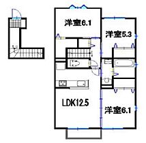 ルミアス  ｜ 兵庫県明石市大久保町福田１丁目（賃貸アパート3LDK・2階・70.80㎡） その2