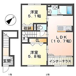 間取図画像 2LDK