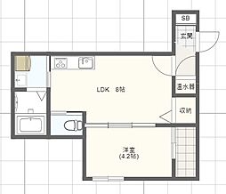 URBANSEA 1LDKの間取図画像