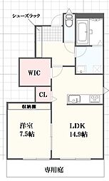 ノムコンチェルプラス三条 1LDKの間取図画像