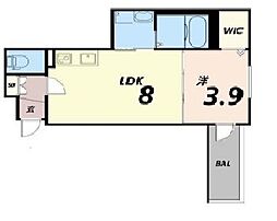 Habitasion京口 1LDKの間取図画像