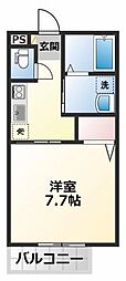 G'ハイツ 1Kの間取図画像