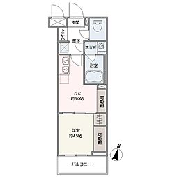 ハーモニーレジデンスコンフォートグランド 1DKの間取図画像