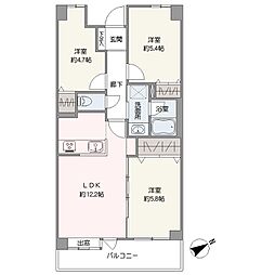 コスモ上福岡プレステージ 3LDKの間取図画像