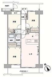 ダイアパレス湘南ライフタウン 3LDKの間取図画像