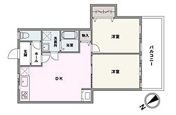 サンシャイン上大岡 2DKの間取図画像