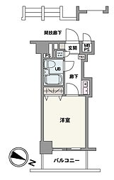 クリオ湘南台壱番館 1Kの間取図画像