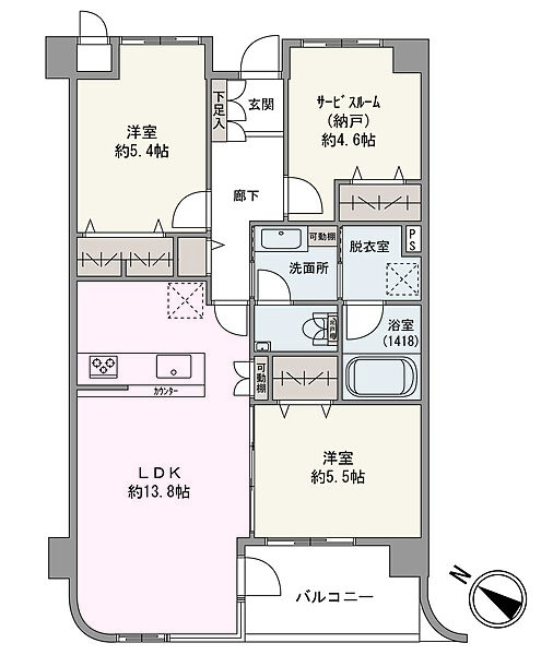 間取りを拡大表示
