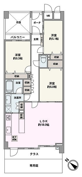 間取りを拡大表示