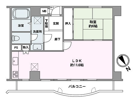 1LDK 間取り