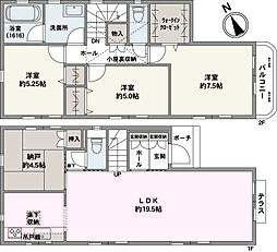 相模原市中央区田名 戸建 3SLDKの間取り