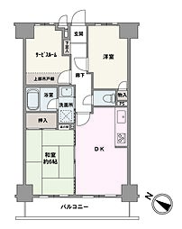 クリオ南林間弐番館 2SDKの間取図画像