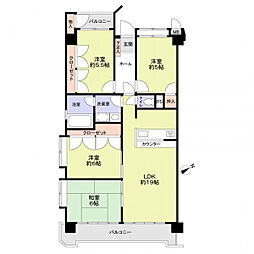 アメニティ富士見 4LDKの間取図画像