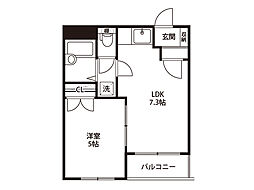 間取図画像 1LDK